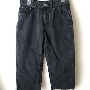 Wide leg black jeans